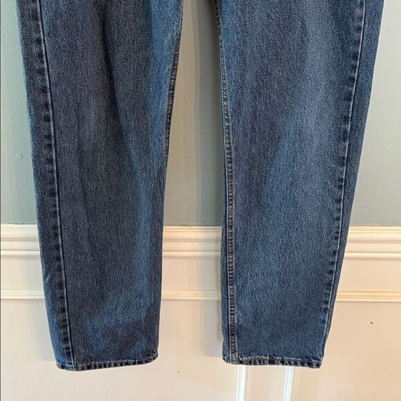 Levis Jeans Mens 36 x 32 Blue 505 Denim Straight Leg Cotton - Picture 10 of 12